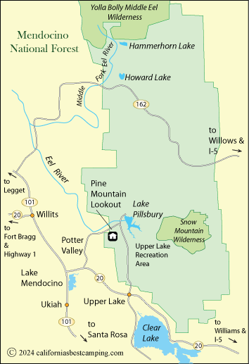 Mendocino National Forest Map