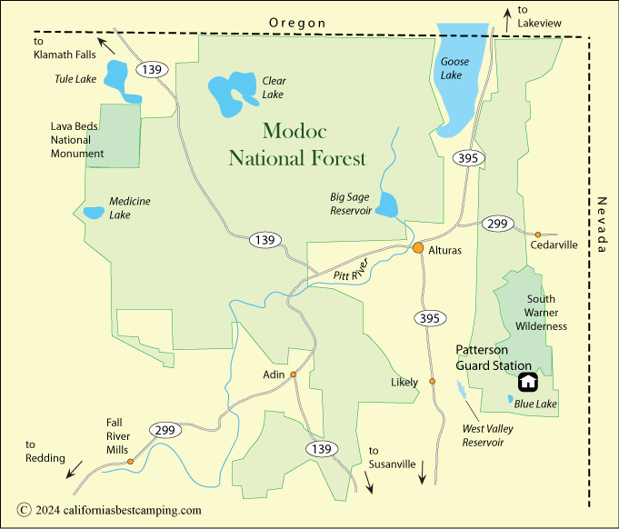 Modoc National Forest Map