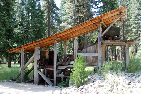 Gold mining stamp mill at Plumas Eureka State Park