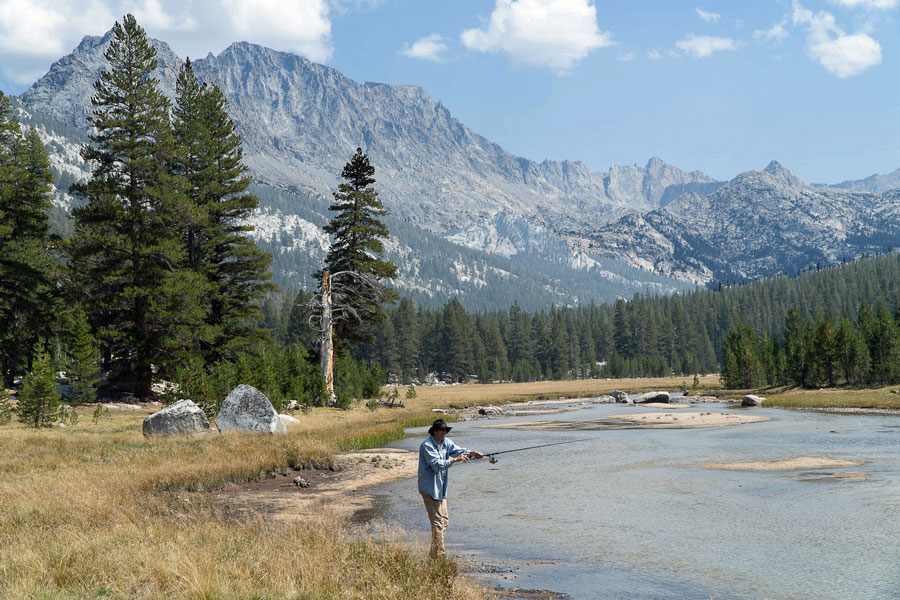 fishing in Evolution Valley, Kings Canyon National Park, CA